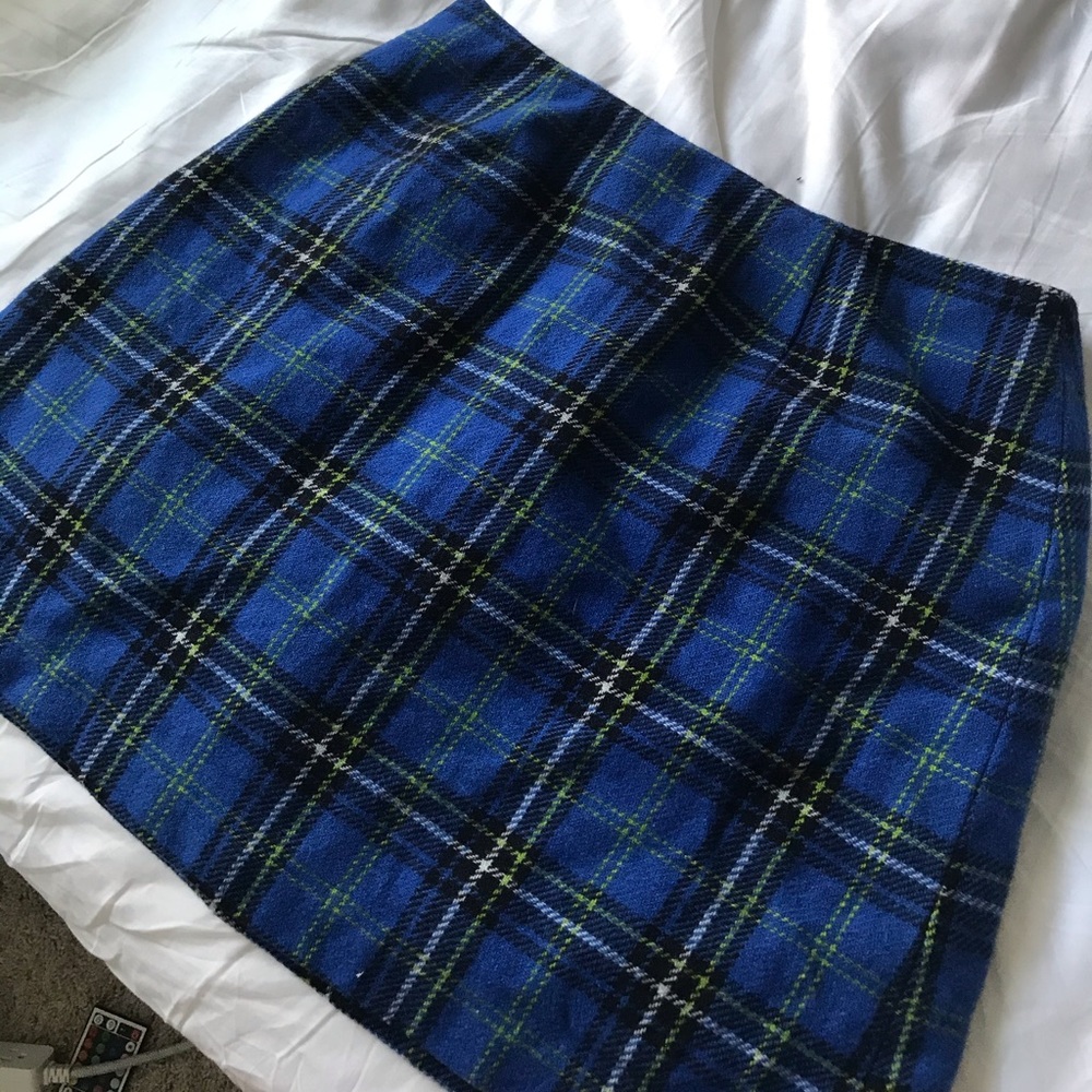 Blue Plaid Mini Skirt (price is firm)